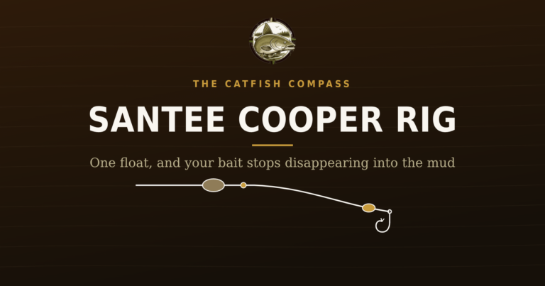 Santee Cooper rig — the slip sinker rig with a peg float added, from The Catfish Compass